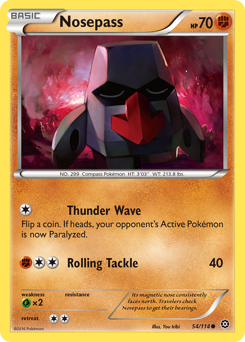 Nosepass #54 Nosepass - Steam Siege - #54 - Pokemon TCG card