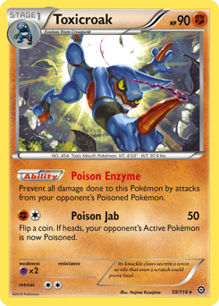 Toxicroak #59 Toxicroak - Steam Siege - #59 - Pokemon TCG card