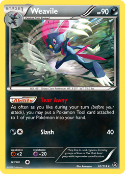 Weavile - Steam Siege - #61 - Pokemon TCG card