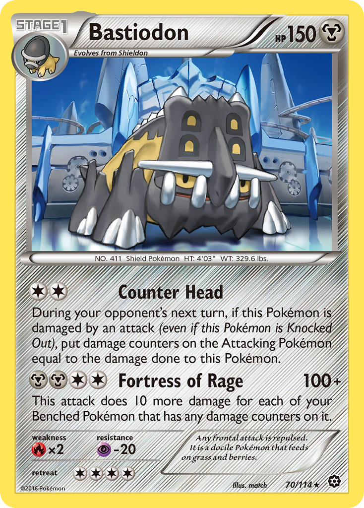 Bastiodon - Steam Siege - #70 - Pokemon TCG card