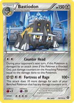 Bastiodon #70 Bastiodon - Steam Siege - #70 - Pokemon TCG card