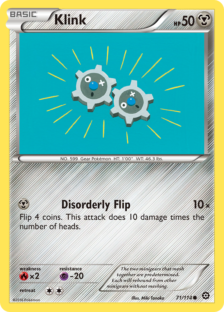 Klink - Steam Siege - #71 - Pokemon TCG card