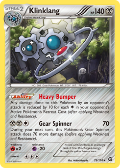 Klinklang #73 Klinklang - Steam Siege - #73 - Pokemon TCG card