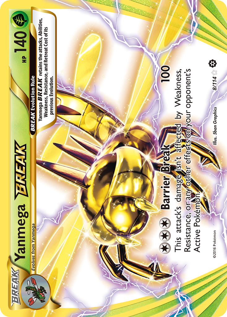 Yanmega BREAK - Steam Siege - #8 - Pokemon TCG card