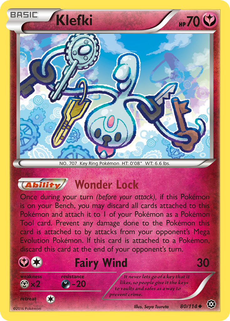 Klefki - Steam Siege - #80 - Pokemon TCG card