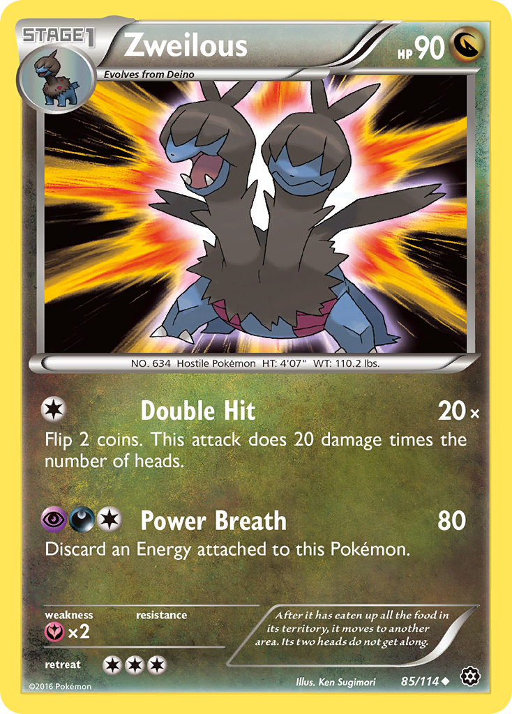 Zweilous - Steam Siege - #85 - Pokemon TCG card