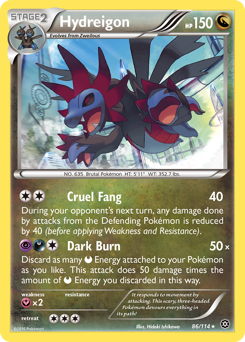 Hydreigon #86 Hydreigon - Steam Siege - #86 - Pokemon TCG card