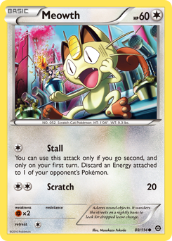 Meowth #88 Meowth - Steam Siege - #88 - Pokemon TCG card
