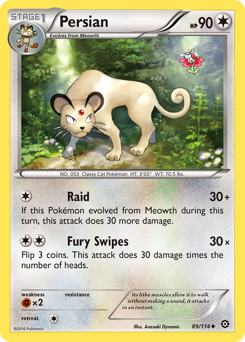 Persian #89 Persian - Steam Siege - #89 - Pokemon TCG card