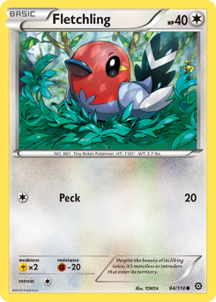 Fletchling #94 Fletchling - Steam Siege - #94 - Pokemon TCG card