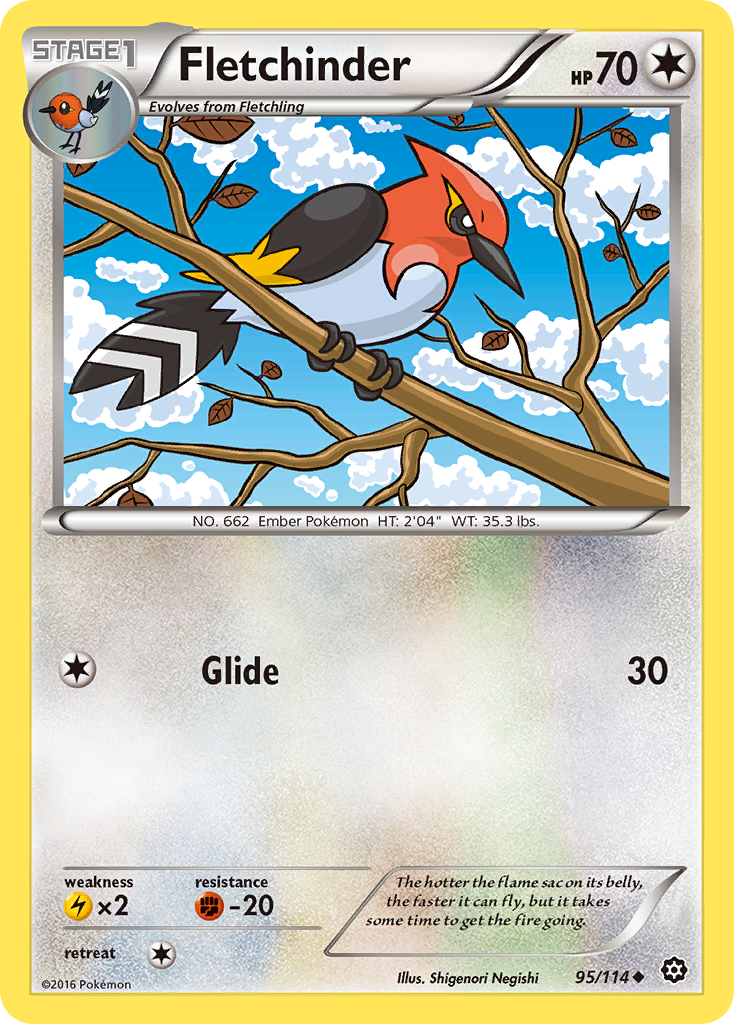 Fletchinder - Steam Siege - #95 - Pokemon TCG card