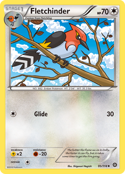 Fletchinder #95 Fletchinder - Steam Siege - #95 - Pokemon TCG card