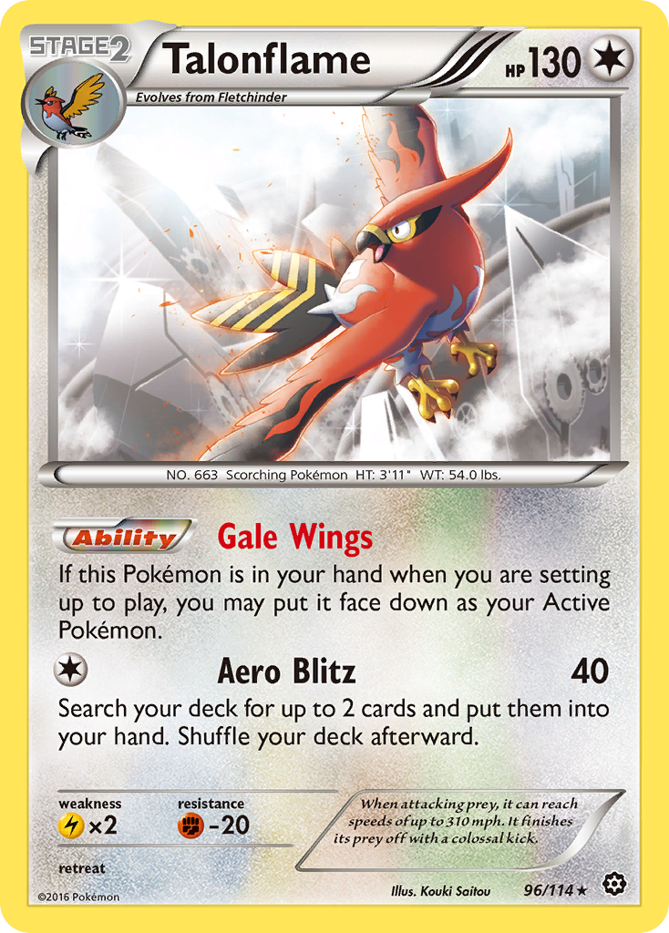 Talonflame - Steam Siege - #96 - Pokemon TCG card