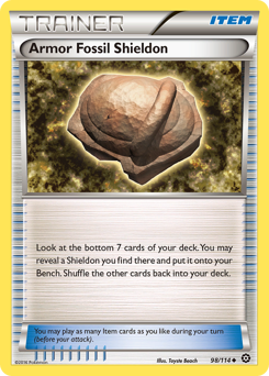 Armor Fossil Shieldon #98 Armor Fossil Shieldon - Steam Siege - #98 - Pokemon TCG card