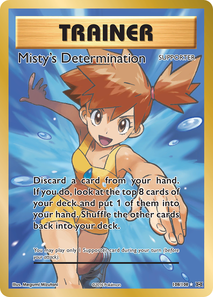 Misty's Determination - Evolutions - #108 - Pokemon TCG card