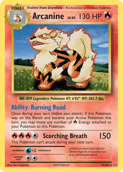 Arcanine #18 Arcanine - Evolutions - #18 - Pokemon TCG card