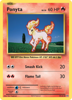 Ponyta - Evolutions - #19 - Pokemon TCG card