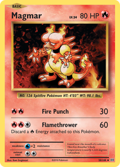 Magmar #20 Magmar - Evolutions - #20 - Pokemon TCG card