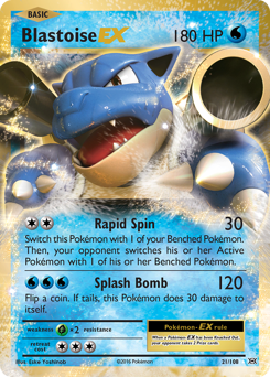 Blastoise-EX - Evolutions - #21 - Pokemon TCG card