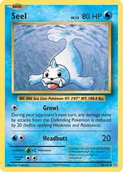 Seel #28 Seel - Evolutions - #28 - Pokemon TCG card