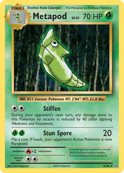 Metapod #4 Metapod - Evolutions - #4 - Pokemon TCG card