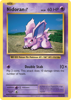 Nidoran ♂ - Evolutions - #43 - Pokemon TCG card