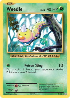 Weedle #5 Weedle - Evolutions - #5 - Pokemon TCG card