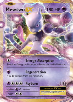 Mewtwo-EX - Evolutions - #52 - Pokemon TCG card