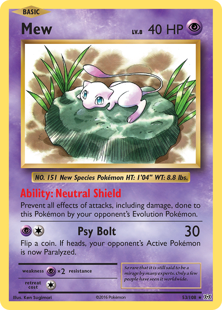Mew - Evolutions - #53 - Pokemon TCG card