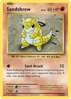 Sandshrew #54 Sandshrew - Evolutions - #54 - Pokemon TCG card