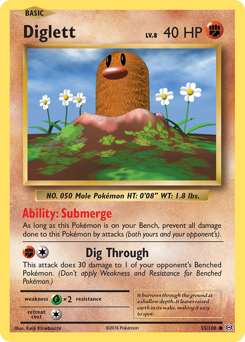Diglett - Evolutions - #55 - Pokemon TCG card