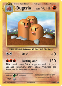 Dugtrio - Evolutions - #56 - Pokemon TCG card