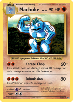 Machoke #58 Machoke - Evolutions - #58 - Pokemon TCG card