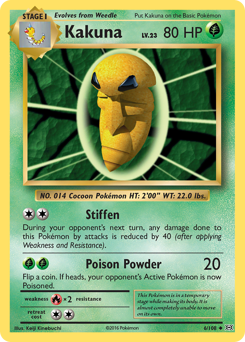 Kakuna - Evolutions - #6 - Pokemon TCG card