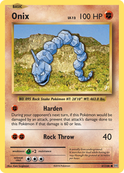 Onix #61 Onix - Evolutions - #61 - Pokemon TCG card