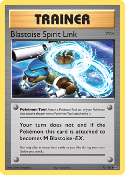Blastoise Spirit Link - Evolutions - #73 - Pokemon TCG card