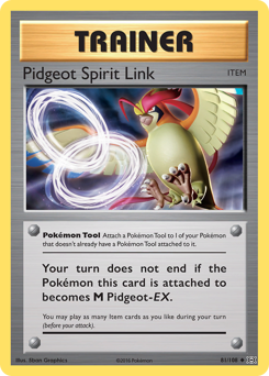 Pidgeot Spirit Link - Evolutions - #81 - Pokemon TCG card