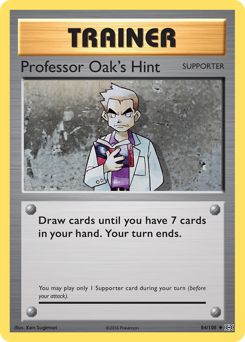 Professor Oak's Hint - Evolutions - #84 - Pokemon TCG card