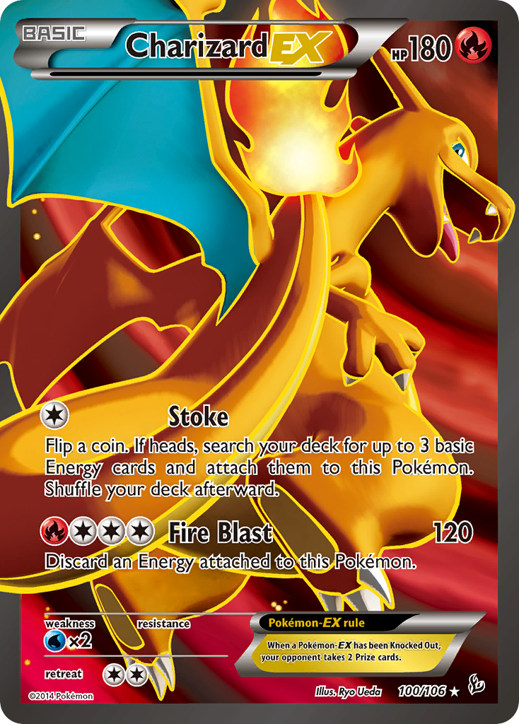 Charizard-EX - Flashfire - #100 - Pokemon TCG card