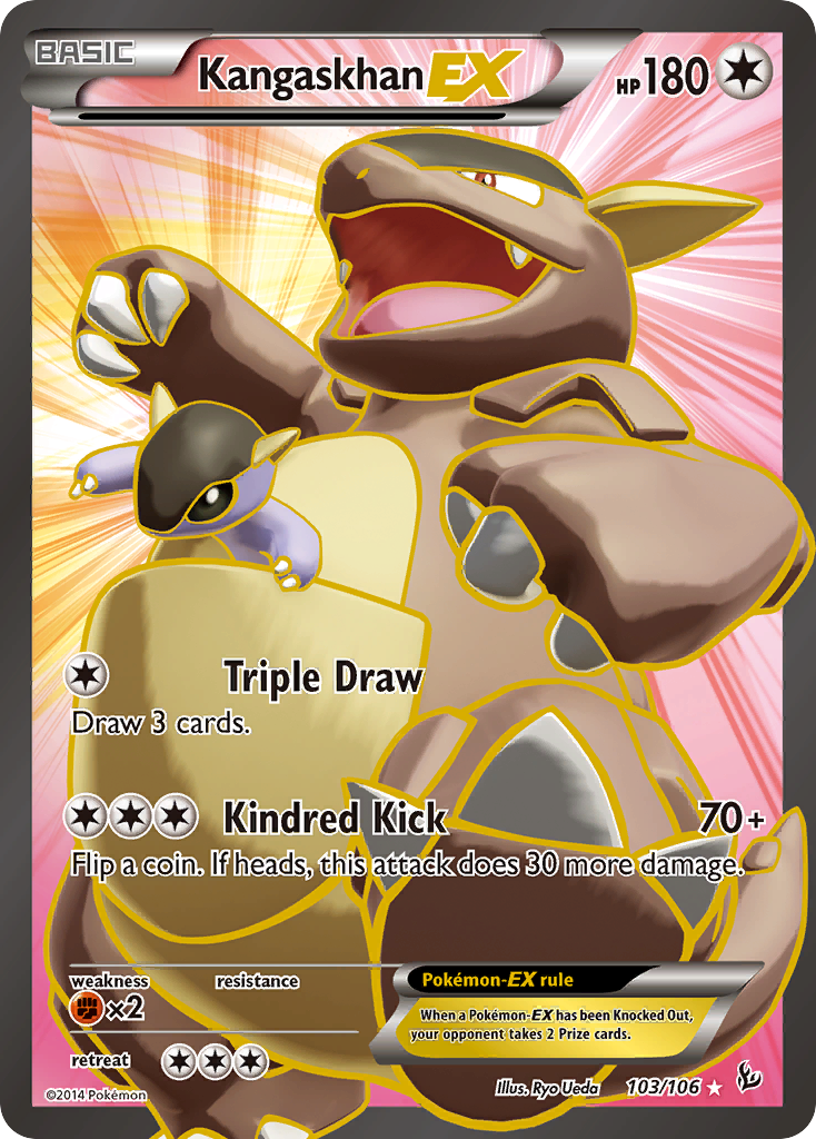 Kangaskhan-EX - Flashfire - #103 - Pokemon TCG card
