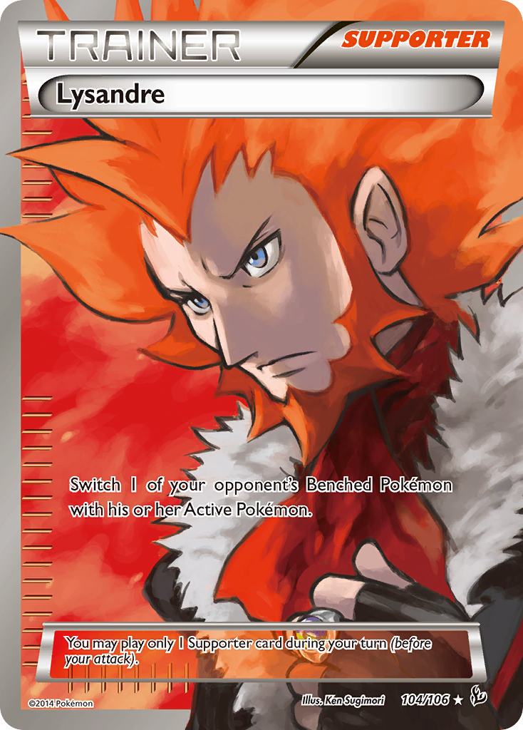 Lysandre - Flashfire - #104 - Pokemon TCG card