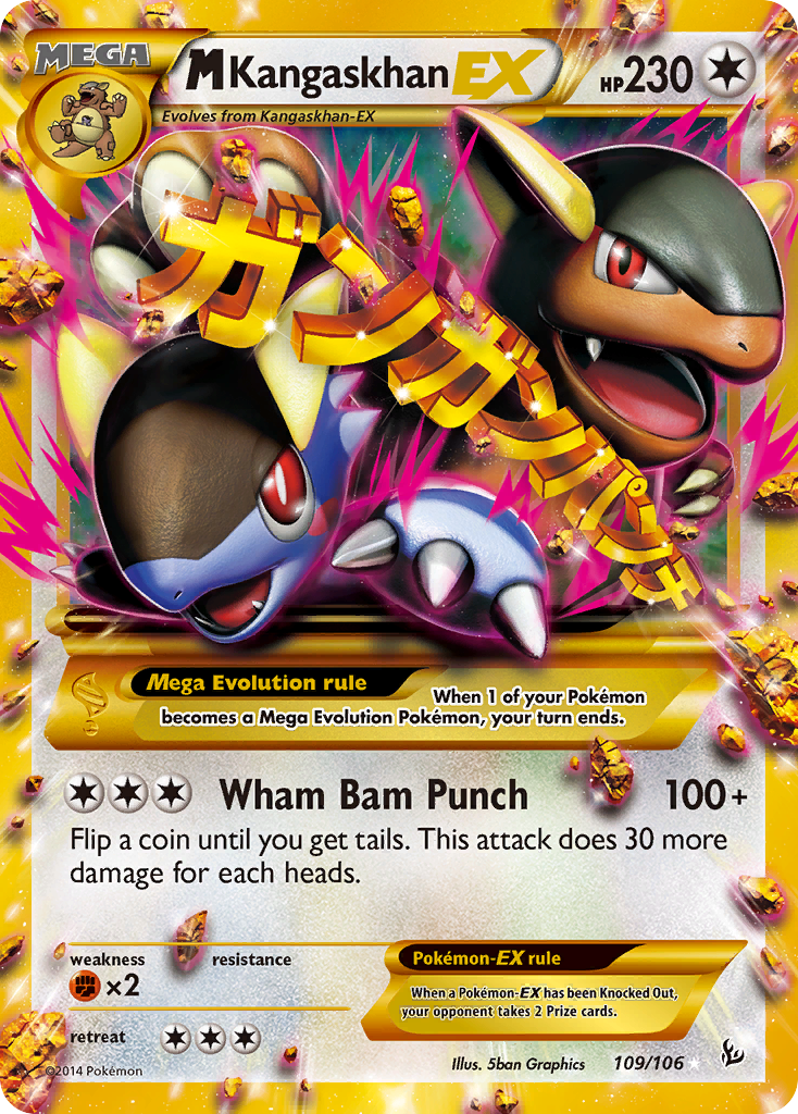 M Kangaskhan-EX - Flashfire - #109 - Pokemon TCG card