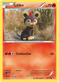 Litleo #18 Litleo - Flashfire - #18 - Pokemon TCG card