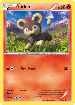 Litleo #19 Litleo - Flashfire - #19 - Pokemon TCG card