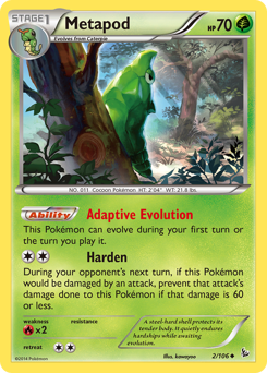 Metapod #2 Metapod - Flashfire - #2 - Pokemon TCG card