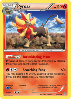 Pyroar #20 Pyroar - Flashfire - #20 - Pokemon TCG card