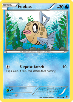 Feebas #22 Feebas - Flashfire - #22 - Pokemon TCG card