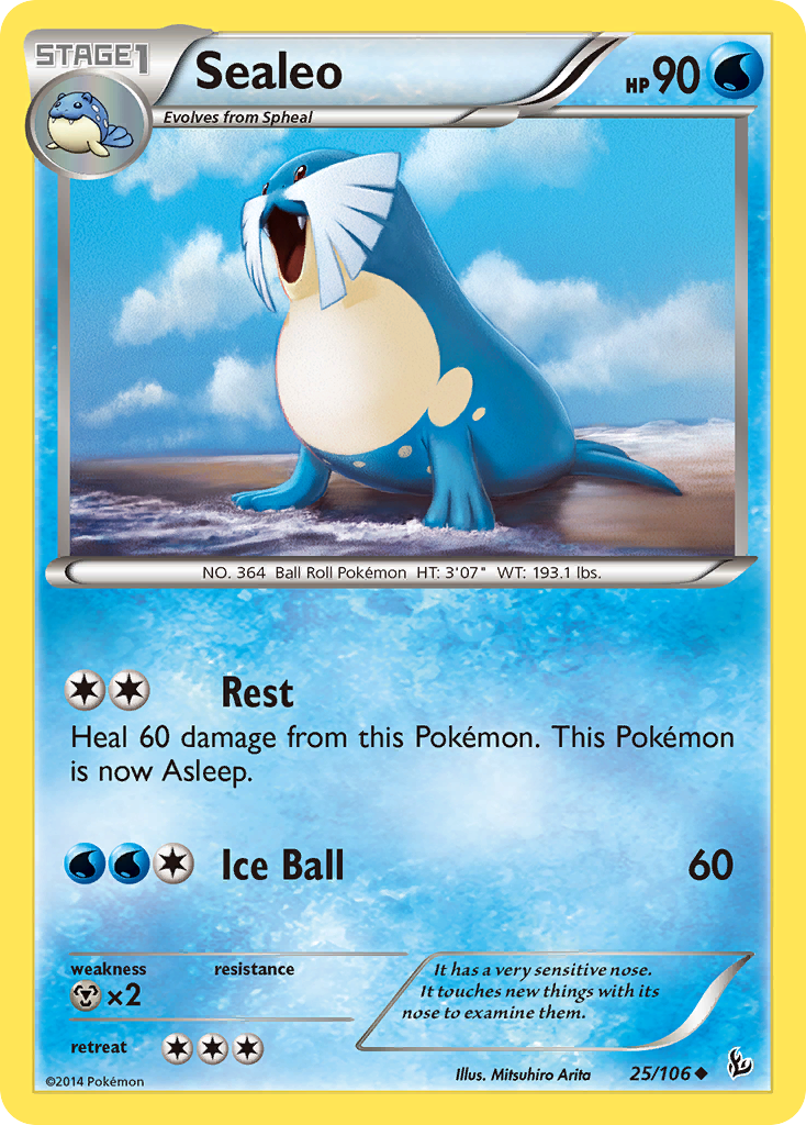Sealeo - Flashfire - #25 - Pokemon TCG card