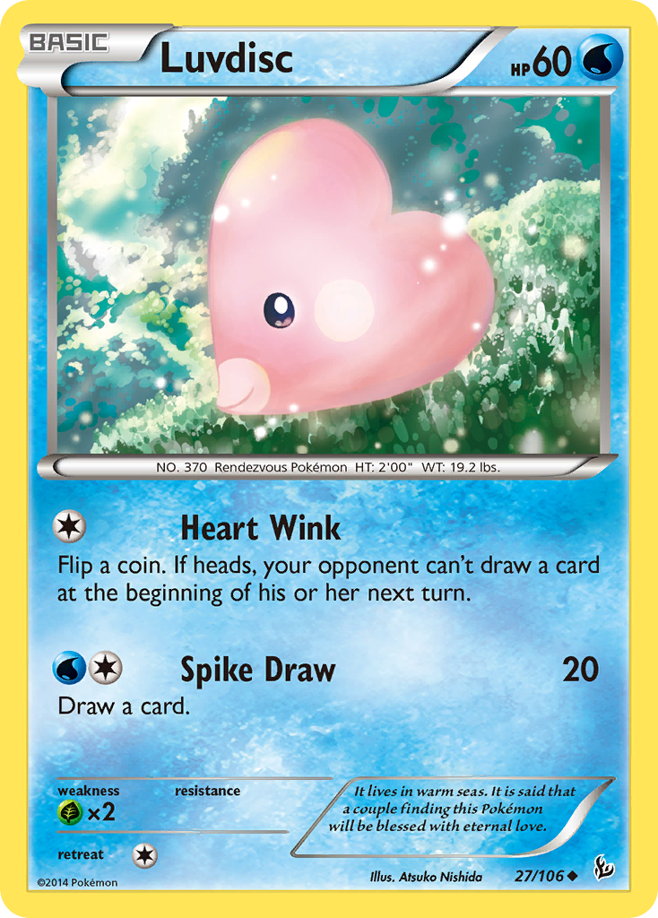 Luvdisc - Flashfire - #27 - Pokemon TCG card