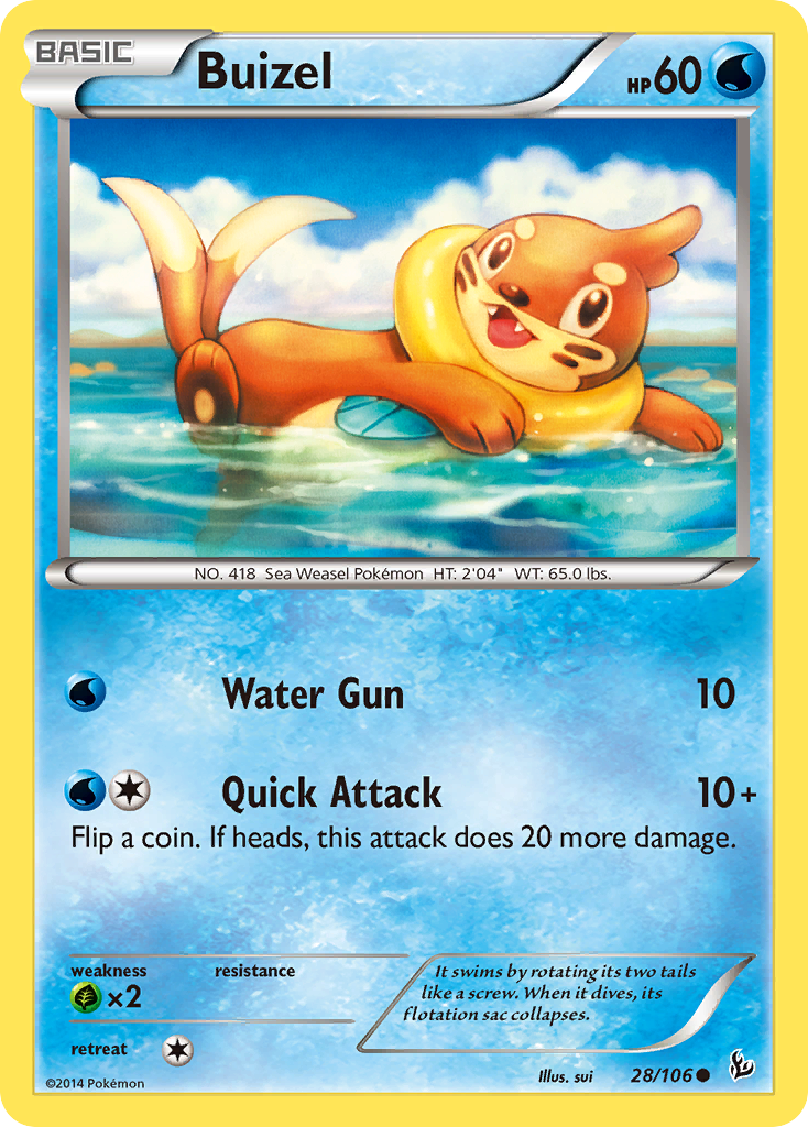 Buizel - Flashfire - #28 - Pokemon TCG card